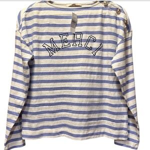 NWT LOFT Woman’s Merci Stripped Long Sleeve Blouse